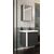 Stewehome Ντουλάπι Μπάνιου 50cm με Καθρέπτη &amp; Λευκό Νιπτήρα Ματ Γκρι MDF 52x50x40 cm 725850 |  Στήλες Μπάνιου στο espiti