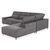 ΚΑΝΑΠΕΣ ΔΕΞΙΑ ΓΩΝΙΑ 5Θ ΜΕ RECLINE LUNARIS HM3316.01R ΓΚΡΙ ΥΦΑΣΜΑ 307x267x94Yεκ |  Καναπέδες γωνιακοί στο espiti