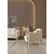 Stewehome Loft 3+3+1 Σαλόνι Κρεβατιού με Υψηλό Ξύλινο Πόδι &amp; Εύκολα Καθαριζόμενο Ύφασμα 174951 |  Καναπέδες στο espiti