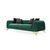 Stewehome Σετ καναπέδων 3+3+1 πράσινα και μαύρα 225x95x85 cm 574492 |  Καναπέδες στο espiti