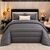 Πάπλωμα Ριγέ Υπέρδιπλο 220x240 Dark Grey Astron Italy |  Παπλώματα Υπέρδιπλα στο espiti