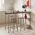 Σετ τραπέζι μπαρ Nexous pakoworld 3τεμ taupe μέταλλο 124x44x100εκ |  Τραπέζια στο espiti