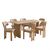 Τραπεζαρία με Καρέκλες Genoa μπεζ και Τραπέζι Eleganza sonoma MDF και rubberwood 180x99x75,8εκ Σετ 7τεμ |  Σετ τραπεζαρίες στο espiti