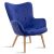 Πολυθρόνα Kido pakoworld βελούδο χρώμα μπλε |  Πολυθρόνες σαλονιού στο espiti
