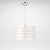 Φωτιστικό Κρεμαστό Milan Μονόφωτο Λευκό (PP+PVC) Ε27 32x32x80cm AlphaB2B |  Οροφής στο espiti