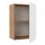 Επιτοίχιο ντουλάπι κουζίνας Soft Λευκό με βελανιδιά Διαστάσεις 50x30,5x72,8εκ AlphaB2B |  Ντουλάπια στο espiti